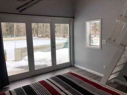 Hockey Themed Room with Wooded Trails in Benzonia, USA