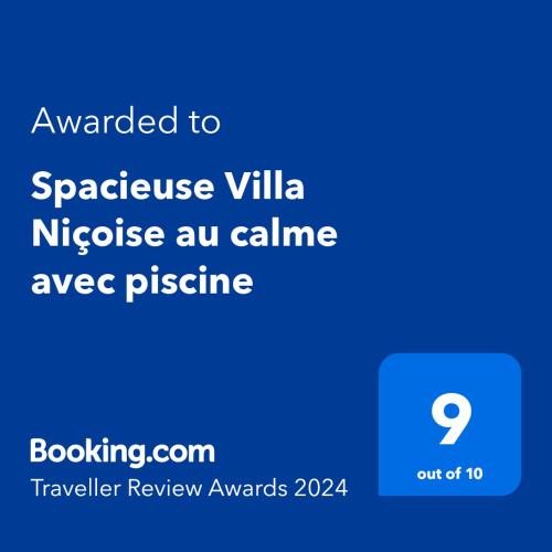 Spacieuse Villa Niçoise au calme avec piscine