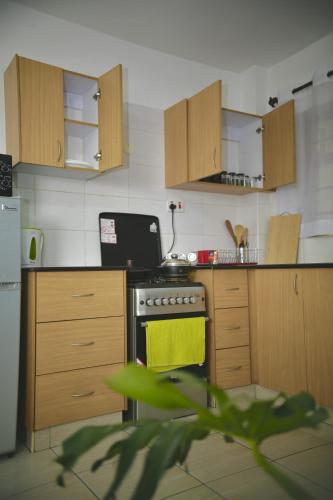 Kitchen, Maureen Nairobi CBD Modern Studio Apartments at Eagle tower in Nairobi
