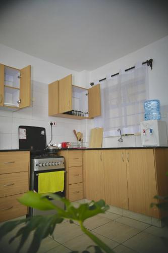 Kitchen, Maureen Nairobi CBD Modern Studio Apartments at Eagle tower in Nairobi