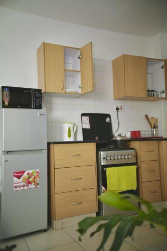 Kitchen, Maureen Nairobi CBD Modern Studio Apartments at Eagle tower in Nairobi