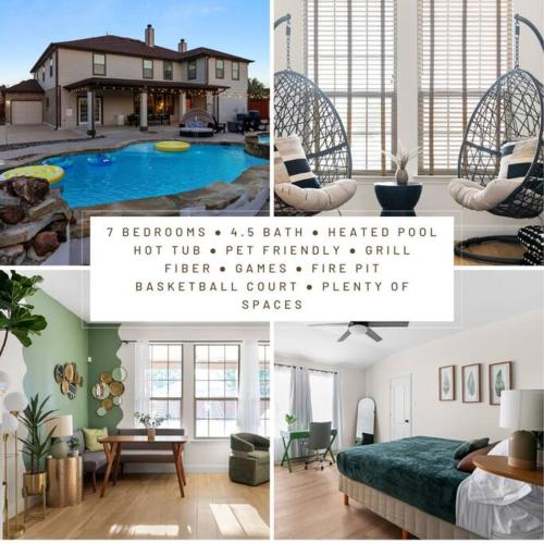 Large Groups House with Heated Pool & Hot Tub, Pet friendly in Round Rock, USA