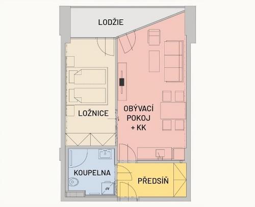 平面圖, Apartmán Astra (Apartman Astra) in 塞濟莫沃烏斯拉貝 I