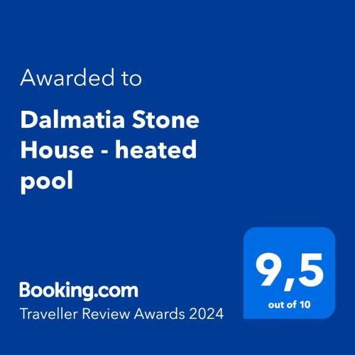 Dalmatia Stone House - heated pool