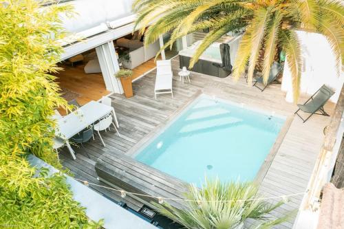 Superbe maison d'architecte entièrement climatisée avec piscine et spa professionnel - Location, gîte - Talence