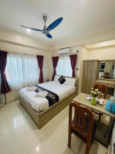 1 double bed