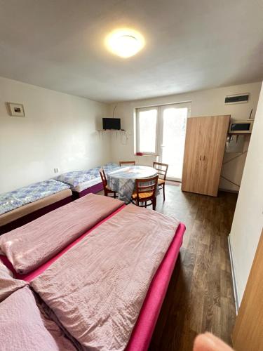 1 queen bed, 1 twin bed, 1 sofa bed