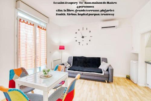 T2 ds Villa-Terrasse-Clim-pkg-MEET- Zénith-Odyssud, Toulouse