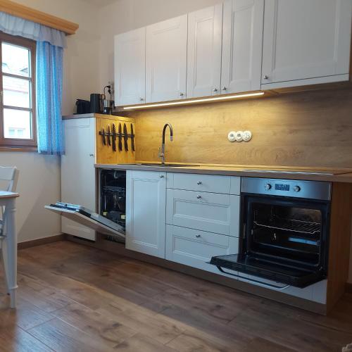 廚房, Apartmány Marie Albeř (Apartmany Marie Alber) in 琴德瑞楚夫赫拉德茨