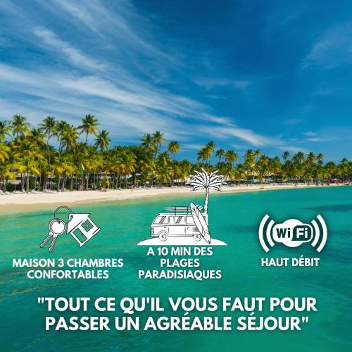 Charmante Maison 10min de la mer - Location saisonnière - Sainte-Anne