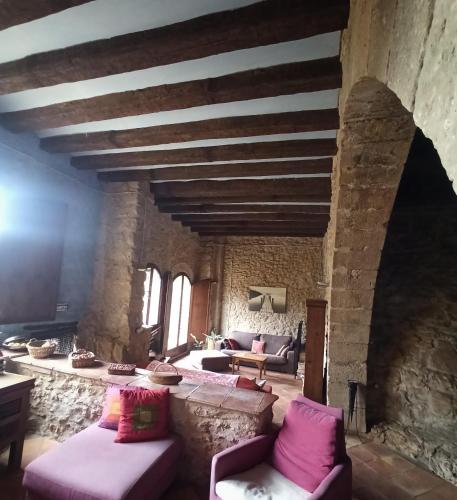 Koplietošanas atpūtas telpa ar TV, Ca l'Aleixa Rooms in Margalef