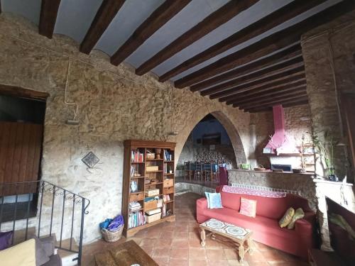 Koplietošanas atpūtas telpa ar TV, Ca l'Aleixa Rooms in Margalef