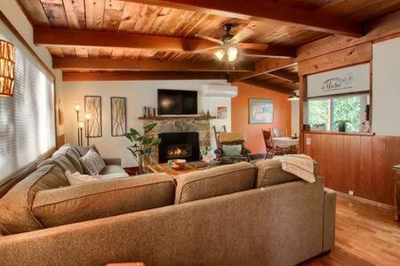 Orange Door Electric Fireplace bbq