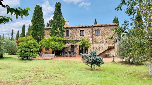 Private country house surrounded by olive trees