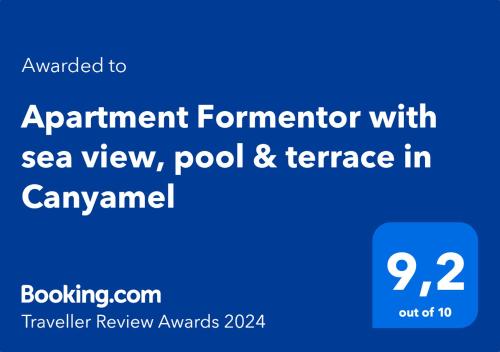  Apartment 4B Formentor with sea view, pool & terrace in Canyamel in Canyamel