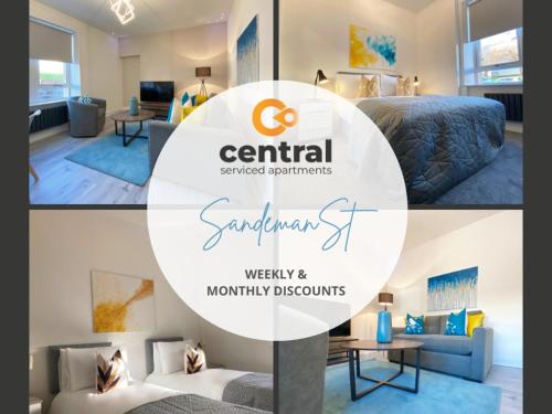 2 Bedroom Apartment by Central Serviced Apartments - Monthly Bookings Welcome - FREE Street Parking - WiFi - Smart TV - Ground Level - Family Neighbourhood - Sleeps 4 - 1 Double Bed - 2 Single Beds - Heating 24-7 - Trade Stays - Weekly & Monthly Offers