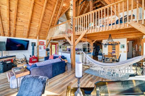 Riverfront A-Frame Cabin in Troy with Pool and Dock!