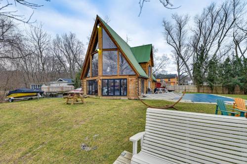 Riverfront A-Frame Cabin in Troy with Pool and Dock!