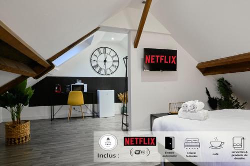 NG SuiteHome - Lille I Roubaix Centre I Collège - Netflix - Wifi - Location saisonnière - Roubaix