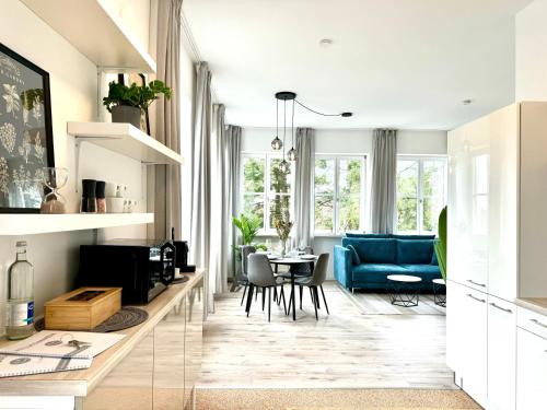 共用Lounge/電視區, UNiQE - city central - design apartment - SKY-TV - free parking in 格爾斯托芬