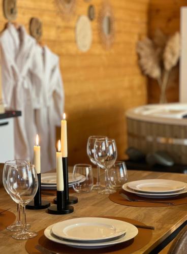 餐飲選擇, L'Enseigne -Location de 2 chalets privatifs avec Spa in 塞普蒙