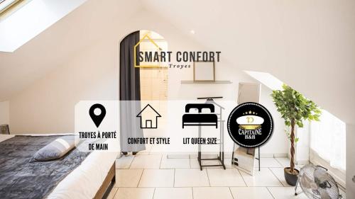 Smart Confort 5 - Appartement confort et stylé - Location saisonnière - Troyes