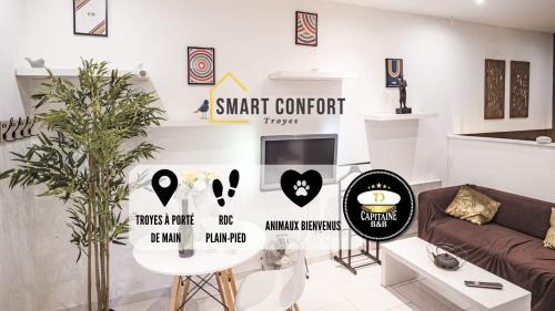 Smart Confort 8 - Studio confort et stylé - Location saisonnière - Troyes