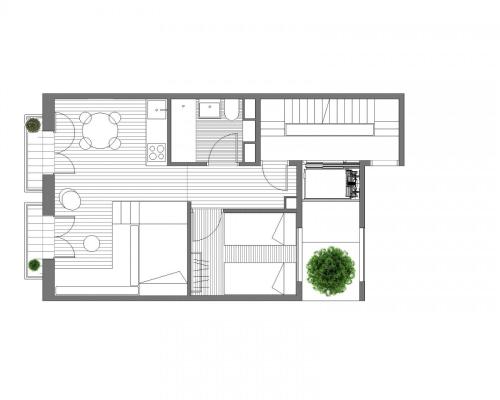 2 twin beds, 1 sofa bed