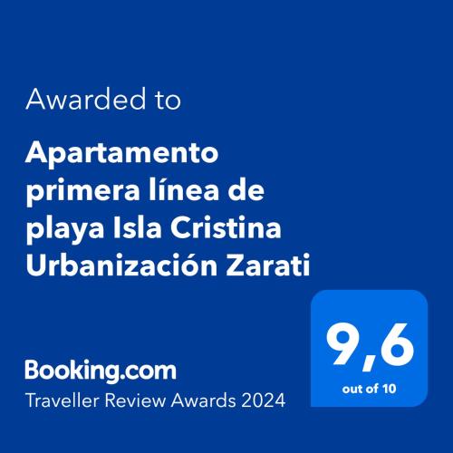 Apartamento primera línea de playa Isla Cristina Urbanización Zarati