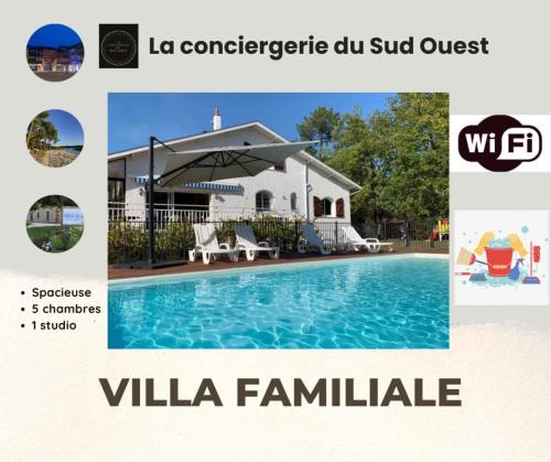 Magnifique villa familiale piscine - 14 personnes