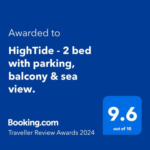 HighTide - 2 bed with parking, balcony & sea view.