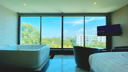 Suite, grand, präsidenten, jacuzzi