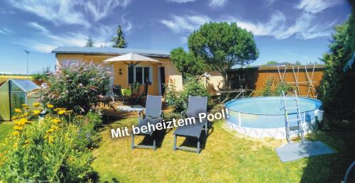 "Elbparadies" Ferienhaus am Niegripper See mit Pool