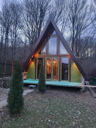 المنظر الخارجي, Cabana Vânătorilor A Frame Green (Cabana Vanatorilor A Frame Green) in Valiug