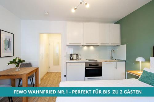 Apt Wahnfried Nr1 - Cityapartment mit Küche, Duschbad, Balkon, Parkplatz - zentral aber ruhig