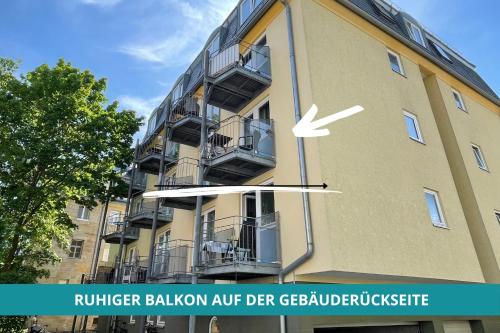 Apt Wahnfried Nr1 - Cityapartment mit Küche, Duschbad, Balkon, Parkplatz - zentral aber ruhig