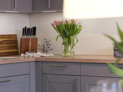 Cocina, ThüringenApartments Boulevard XXL 5-7 Personen (ThuringenApartments Boulevard XXL 5-7 Personen) in Saalfeld/Saale