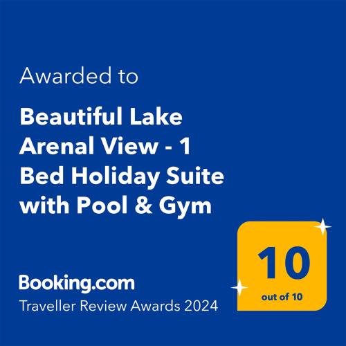 Lakeview Arenal 1 Bed Suite, Communal Pool & Gym - 2024 Traveller Awards Winner