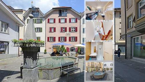  Solution-Grischun - Zentrales Dachzimmer - Kaffee&Tee - Gemeinschaftsbad - Etagenbett -Dachterrasse, Ferienwohnung in Chur