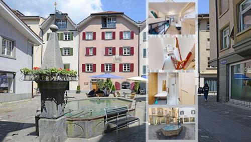  Zentrales Dachzimmer - Kaffee&Tee - Gemeinschaftsbad - Stockbett -Dachterrasse, Pension in Chur bei Ober-Says