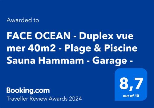 DUPLEX VUE MER - La plage à 150m ! Parking en sous sol digicode