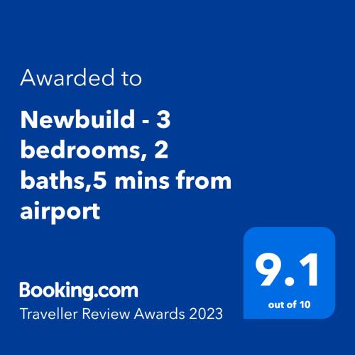 Newbuild - 3 bedrooms, 2 baths,5 mins from airport - Edinburgh