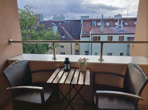 Cozy rooftop with balcony