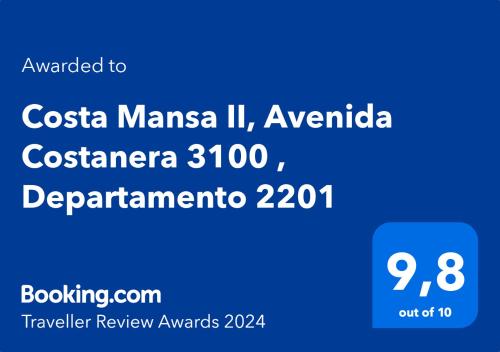 Costa Mansa II, Avenida Costanera 3100 , Departamento 2201