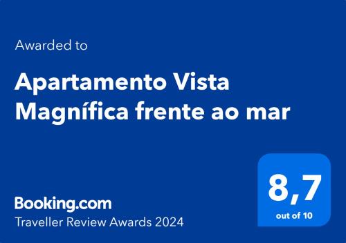 Apartamento Vista Magnífica frente ao mar