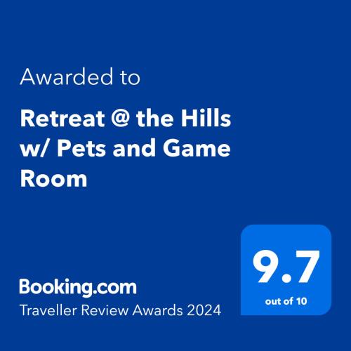 Retreat @ the Hills w/ Pets and Game Room in Branson, USA