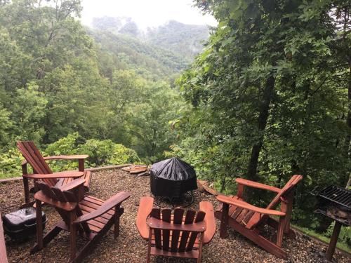 Mountain Top Log Cabin, HOT TUB, fire-pit, WiFi in Bryson City, USA