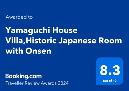 Yamaguchi House Villa,Historic Japanese Room with Onsen