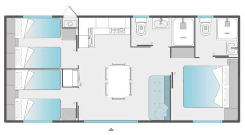 3 bedrooms, 5 beds