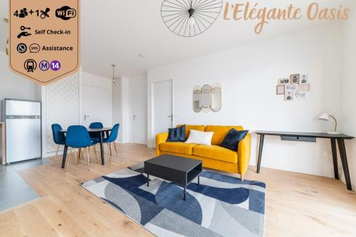 L'Elégante Oasis - grand T2 aux portes de Paris - Location saisonnière - Saint-Ouen-sur-Seine